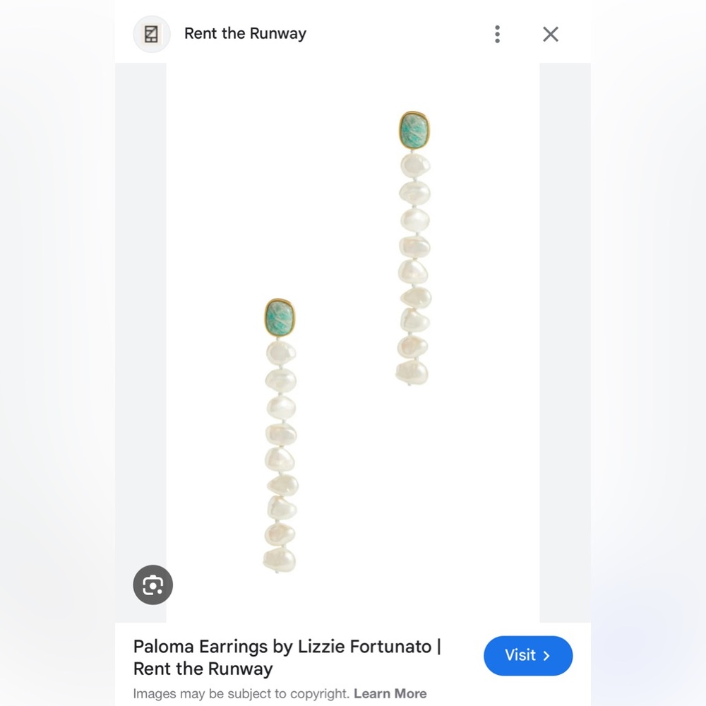 ISO!! lizzie fortunato paloma pearl earrings.